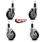 Service Caster 5'' Black Poly Wheel Swivel 1-1/4'' Expanding Stem Caster Set 2 Brakes, 4PK SCC-EX20S514-PPUB-BLK-2-TLB-2-114 - alternate 4